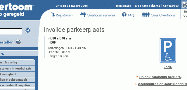 invalidenparkeerplaats