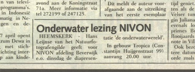 onderwaterlezing