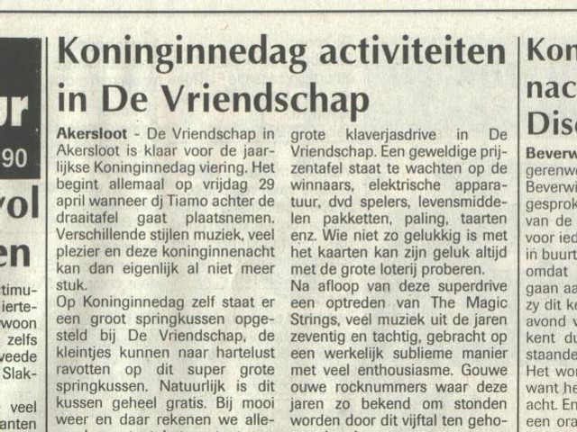 Koninginnedagactiviteiten