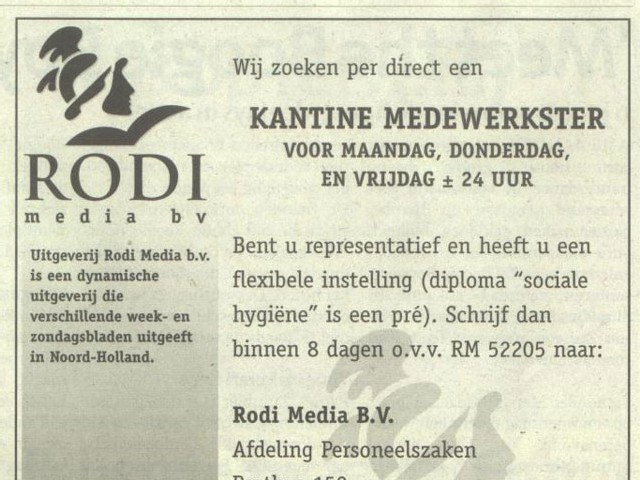 kantinemedewerkster