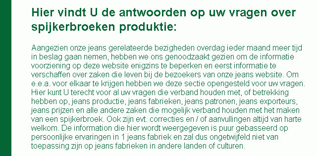 spijkerbroekenproduktie