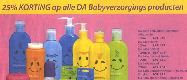 DA-babyverzorgingsproducten