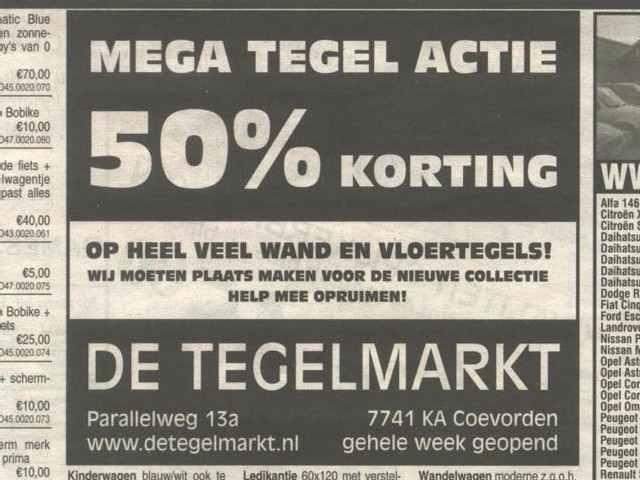 tegelactie