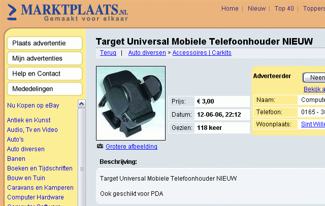 mobieletelefoonhouder