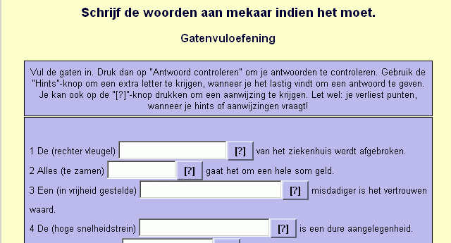 gatenvuloefening