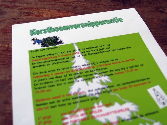 kerstboomversnipperactie