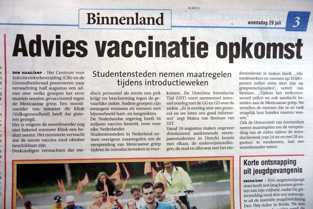 vaccinatie op komst