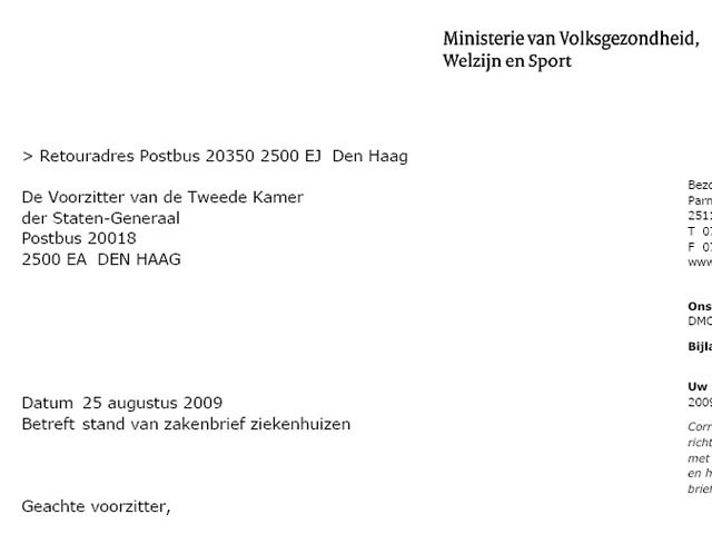 stand-van-zakenbrief