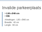 invalidenparkeerplaats