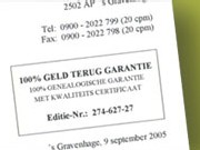geldteruggarantie
