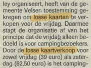 losse kaartverkoop