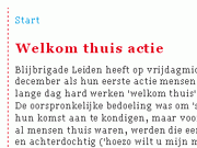 welkomthuisactie